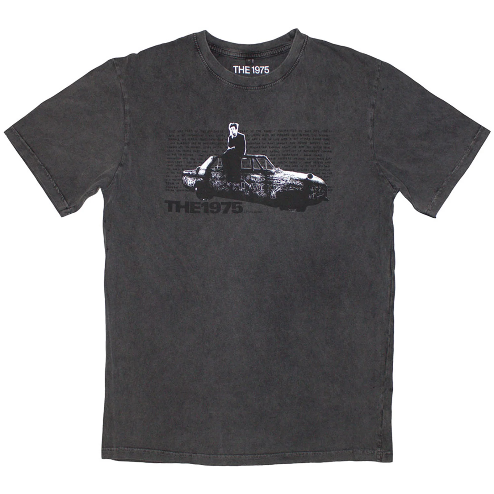 THE 1975 - CAR PHOTO - Stone Wash T-Shirt Grey