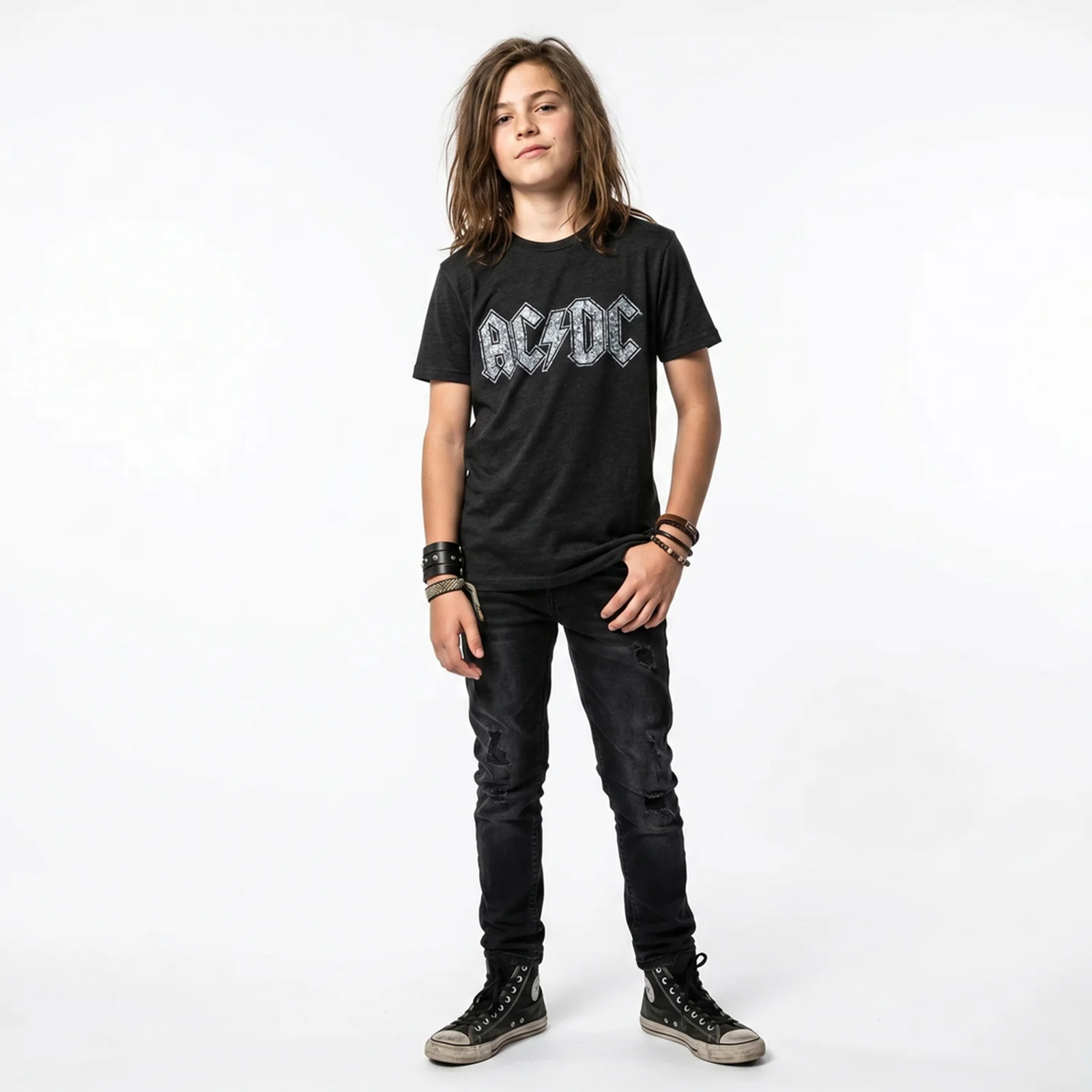 AC/DC - LOGO - Kids T-Shirt Black (Embellished) - Image 2