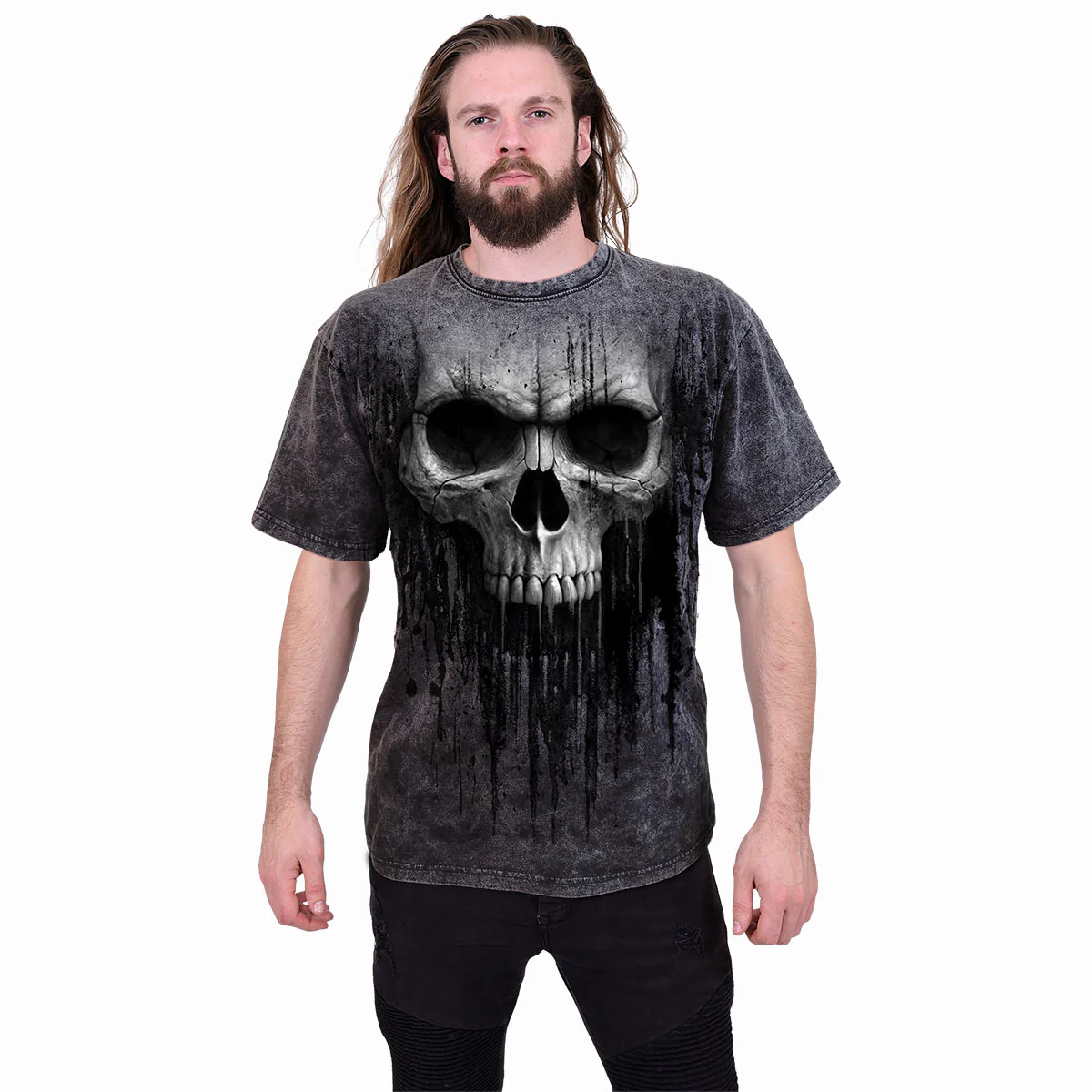 ACID SKULL - Acid Wash T-Shirt - Image 2
