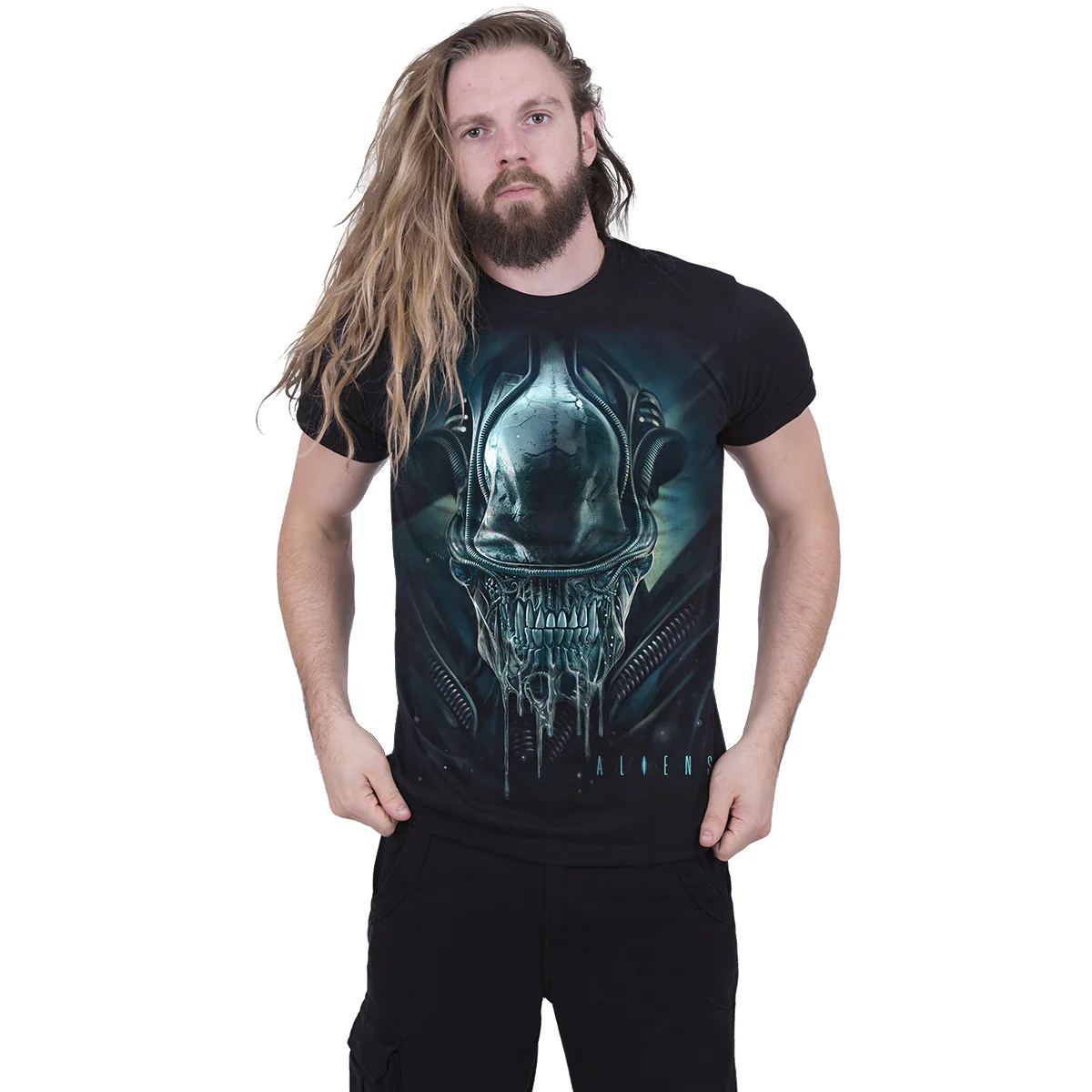 ALIEN - XENO MORPH - Front Print T-Shirt Black - Image 2
