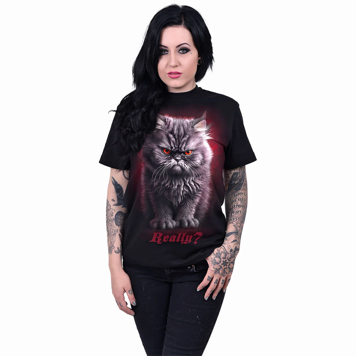 ANGER MANAGEMENT - Front Print T-Shirt Black - Image 2