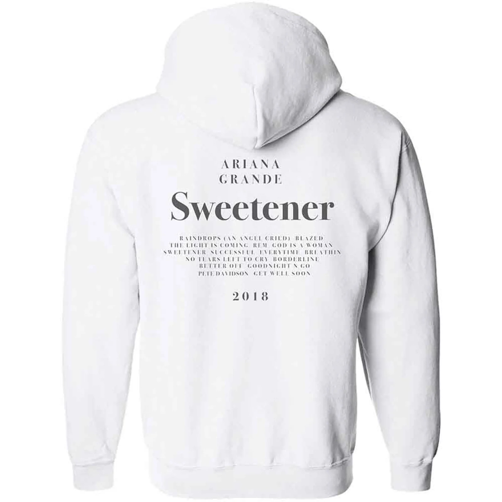 ARIANA GRANDE - SWEETENER - Pullover Hoodie White (Back Print) - Image 2