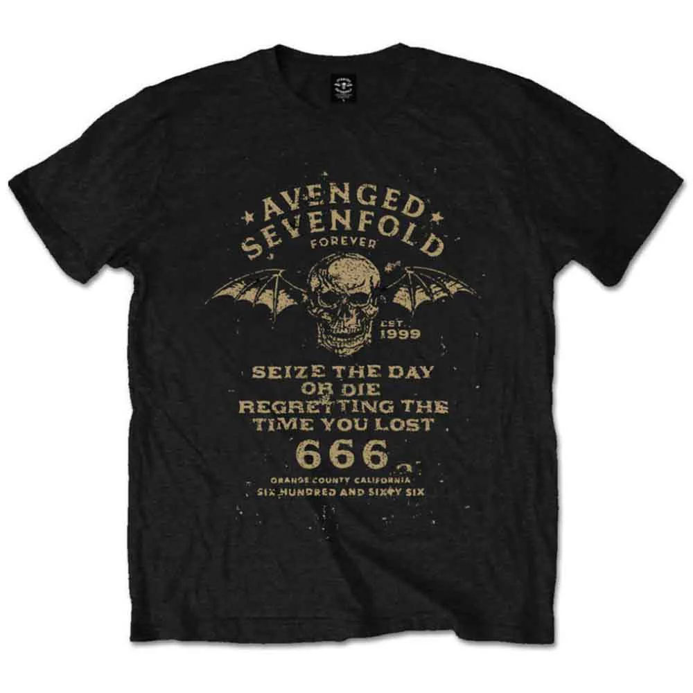 AVENGED SEVENFOLD - SEIZE THE DAY - T-Shirt Black