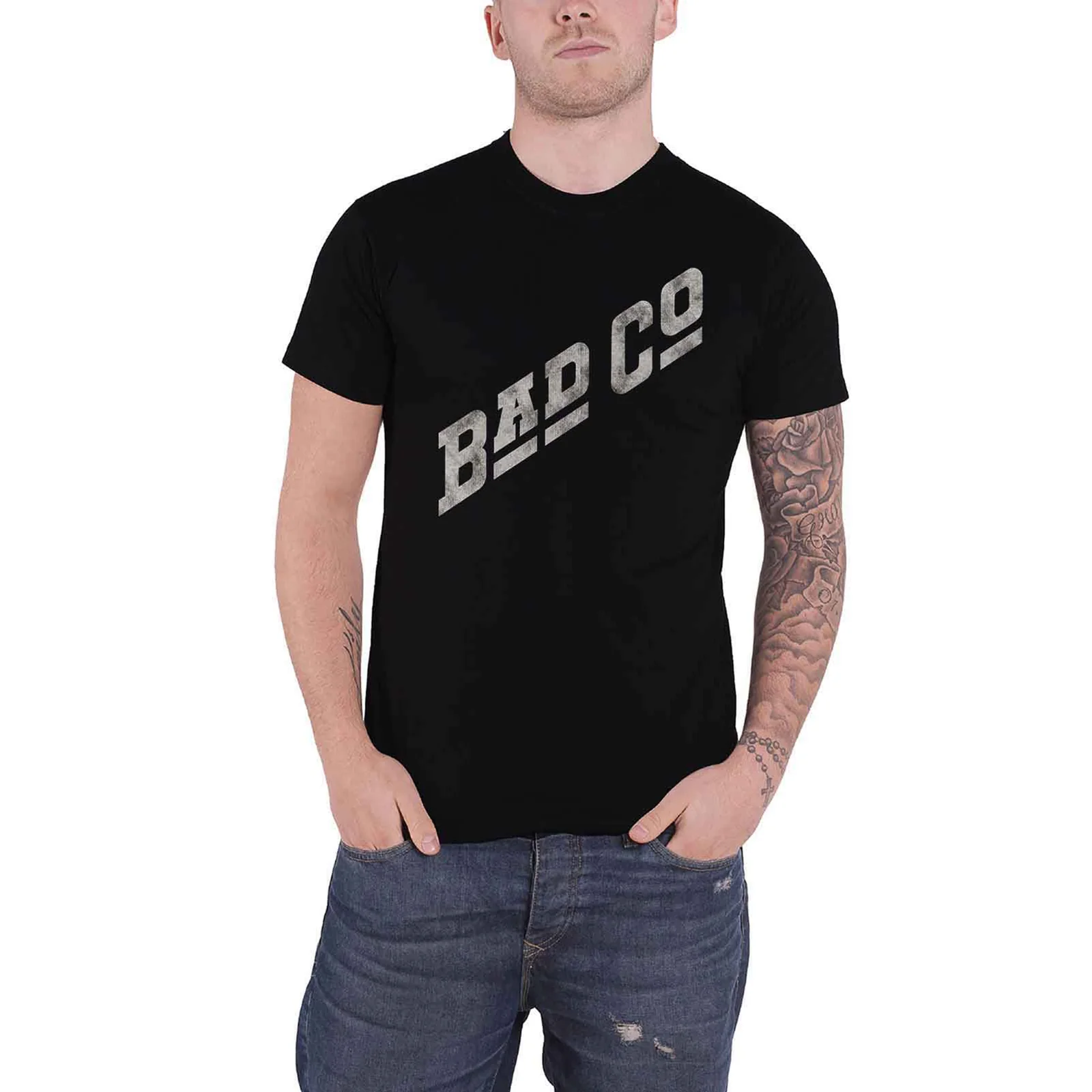 BAD COMPANY - SLANT LOGO - T-Shirt Black - Image 2
