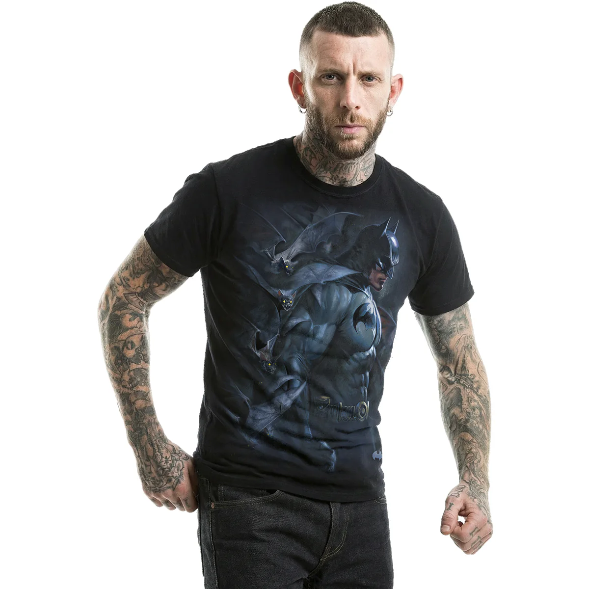 BATMAN - DARKEST FEARS - Front Print T-Shirt Black - Image 2