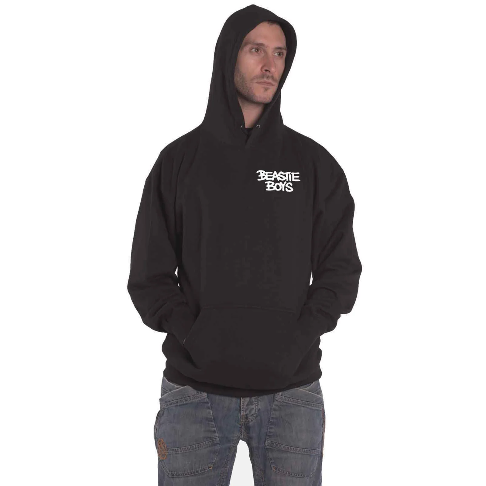 THE BEASTIE BOYS - CHECK YOUR HEAD - Pullover Hoodie Black (Back Print) - Image 3