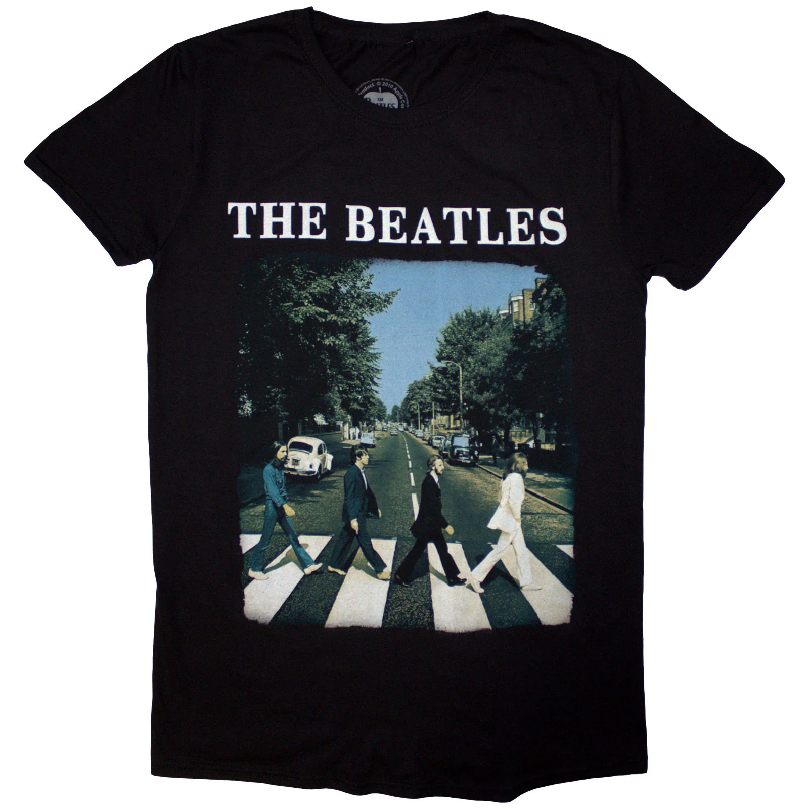 THE BEATLES - ABBEY ROAD & LOGO - T-Shirt Black