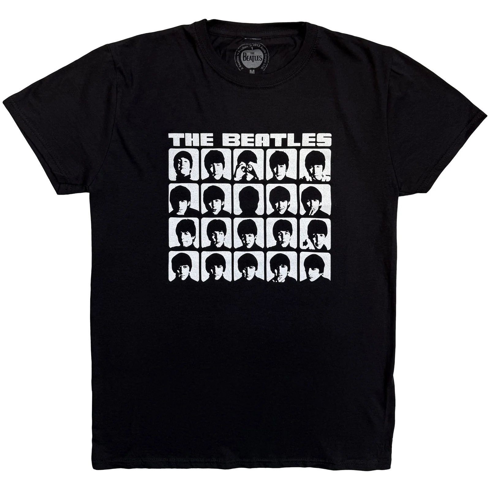 THE BEATLES - HARD DAYS NIGHT FACES MONO - T-Shirt Black