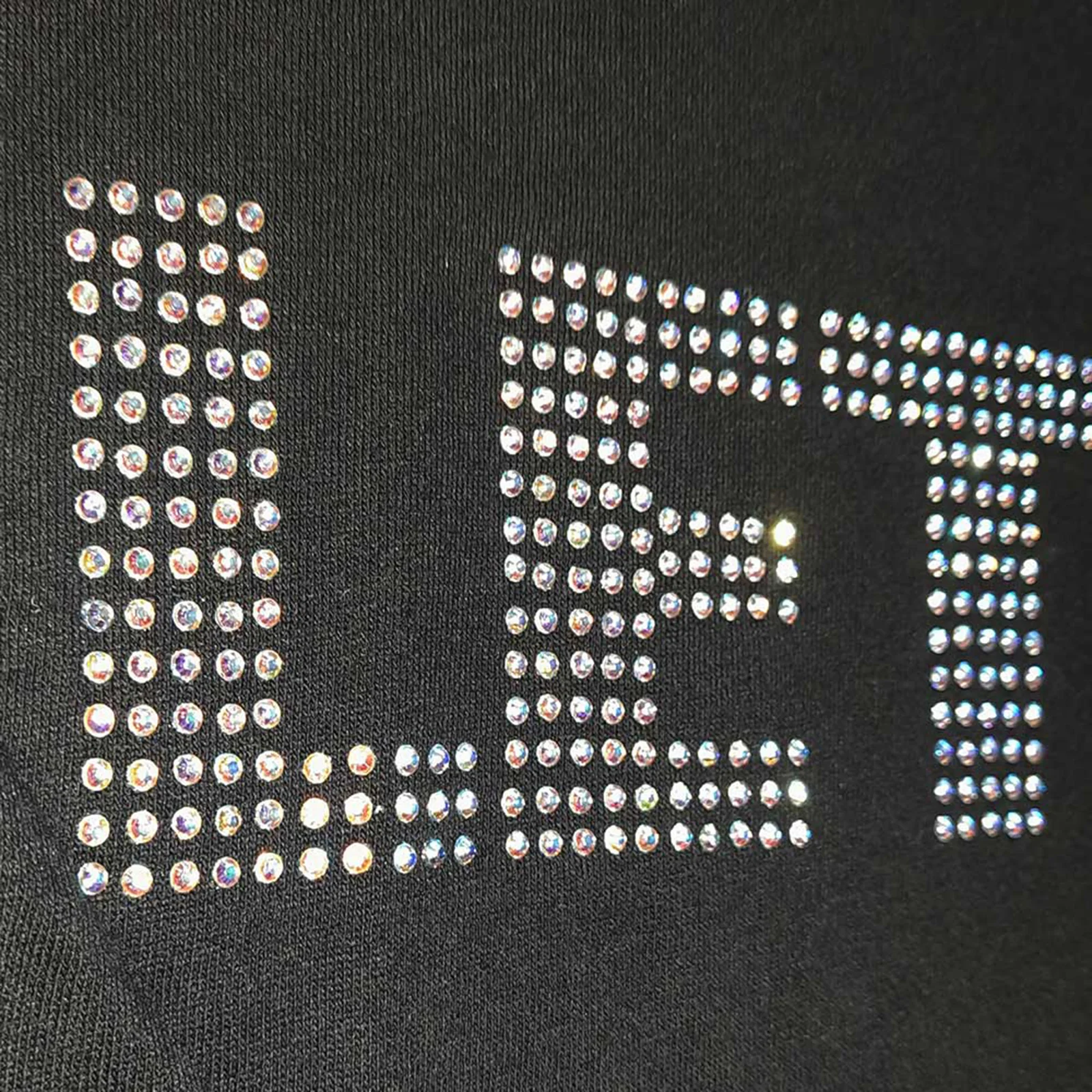 THE BEATLES - LET IT BE CRYSTALS - Ladies T-Shirt Black (Embellished) - Image 2