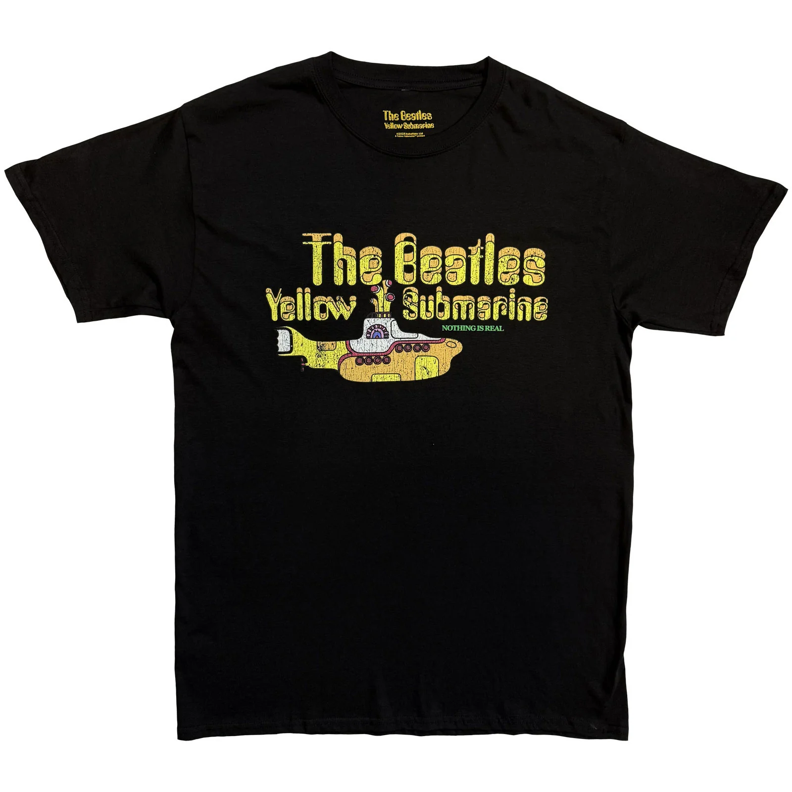 THE BEATLES - NOTHING IS REAL - T-Shirt Black