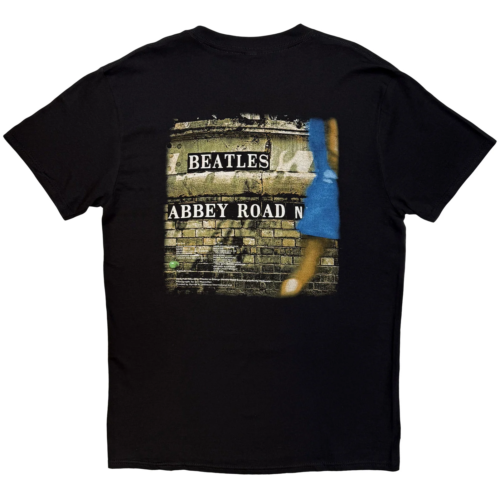 THE BEATLES - VINTAGE ABBEY ROAD - T-Shirt Black (Back Print) - Image 2