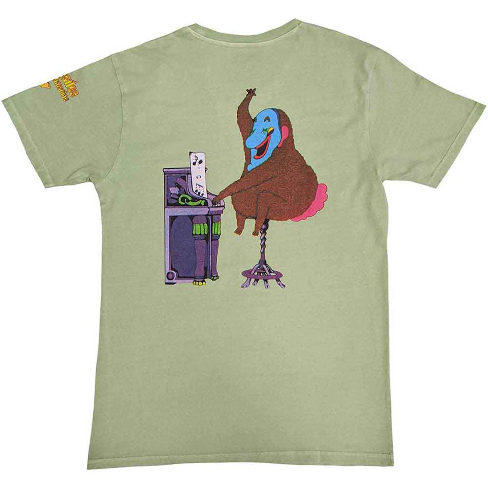 THE BEATLES - YELLOW SUBMARINE MAGIC PIANO - T-Shirt Green (Back Print) - Image 2