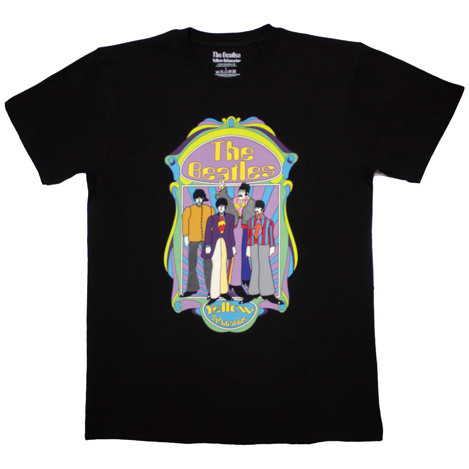 THE BEATLES - YELLOW SUBMARINE SUB BAND FRAME V2 - T-Shirt Black