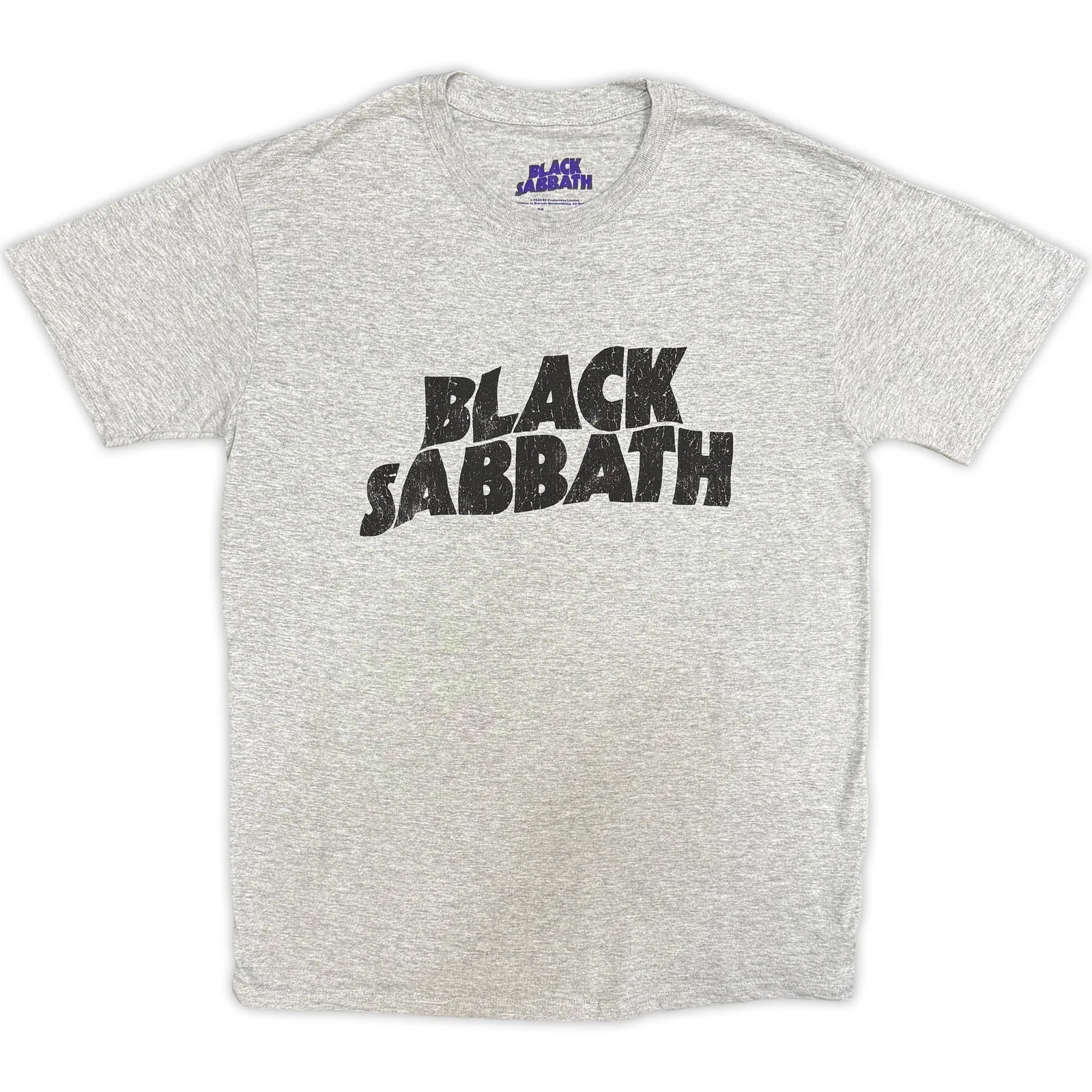 BLACK SABBATH - BLACK WAVY LOGO - T-Shirt Grey