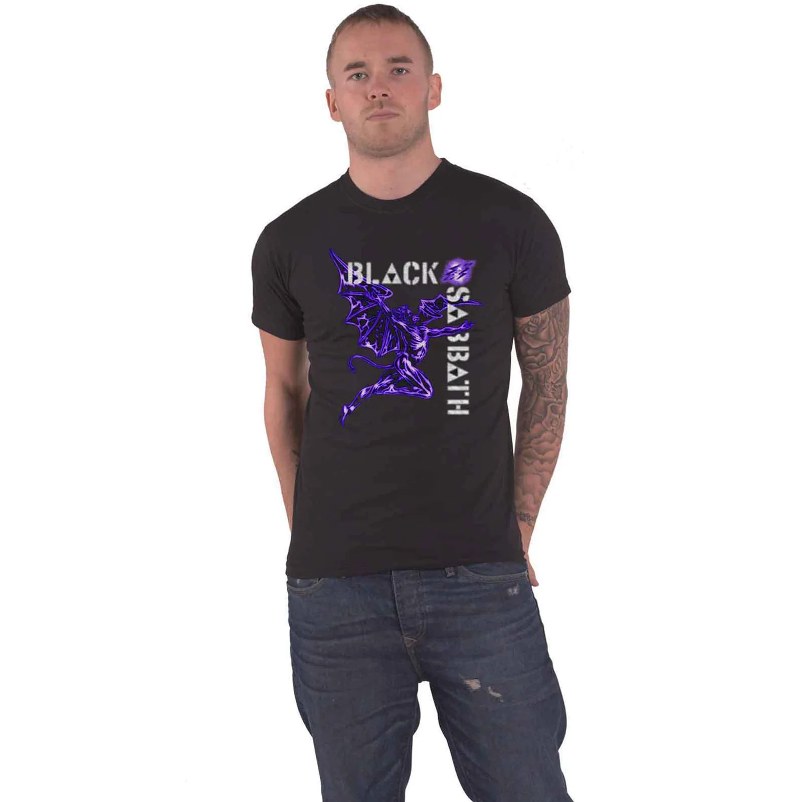 BLACK SABBATH - RETRO HENRY - T-Shirt Black - Image 2