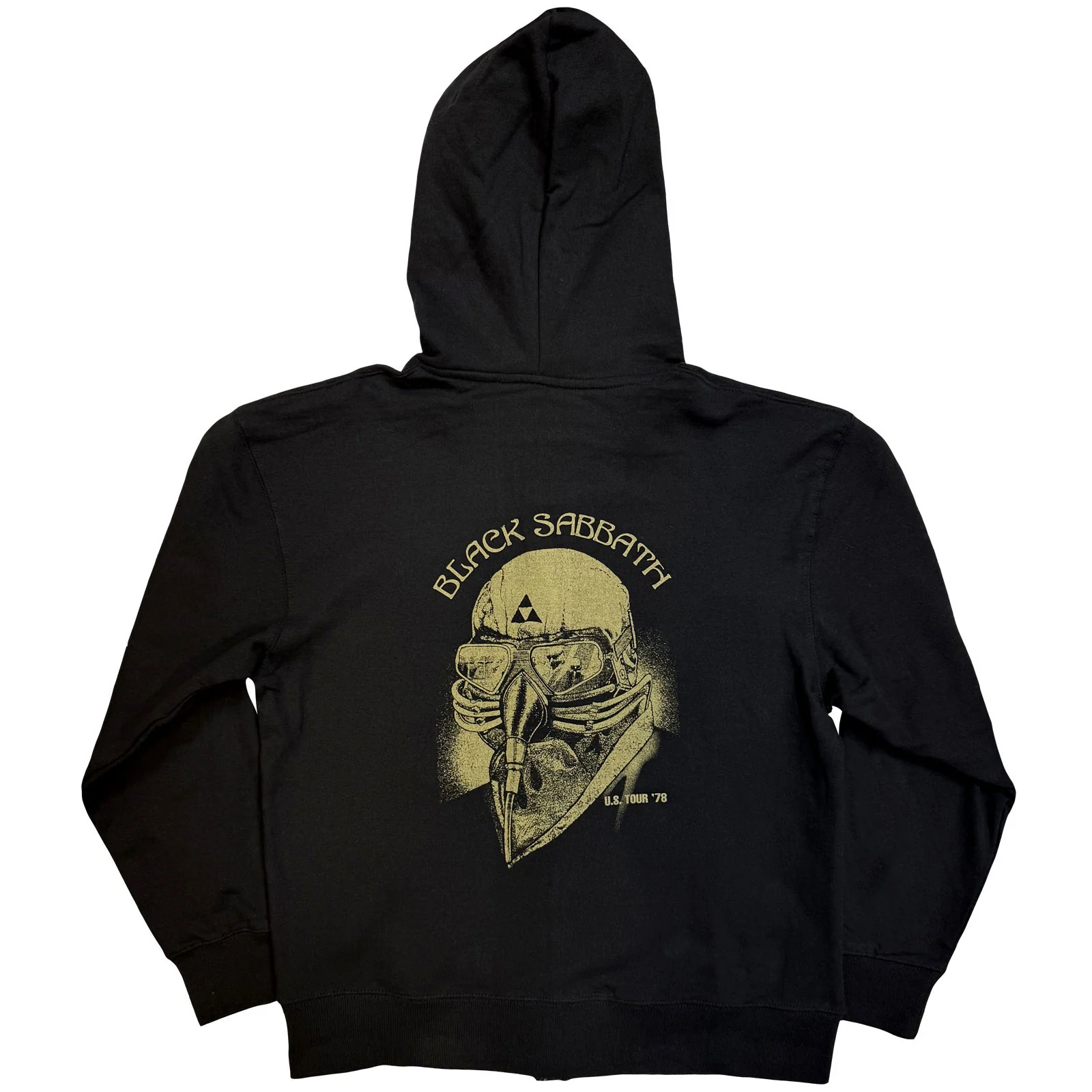 BLACK SABBATH - TOUR 1978 - Zipped Hoodie Black (Back Print) - Image 2