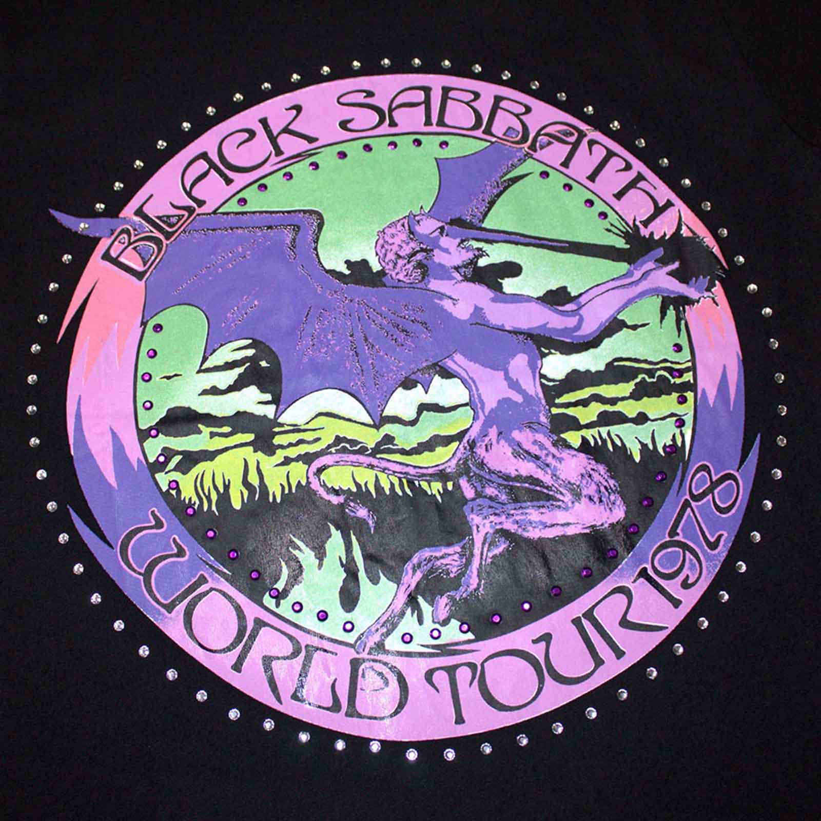 BLACK SABBATH - TOUR '78 - Kids T-Shirt Black (Embellished) - Image 3
