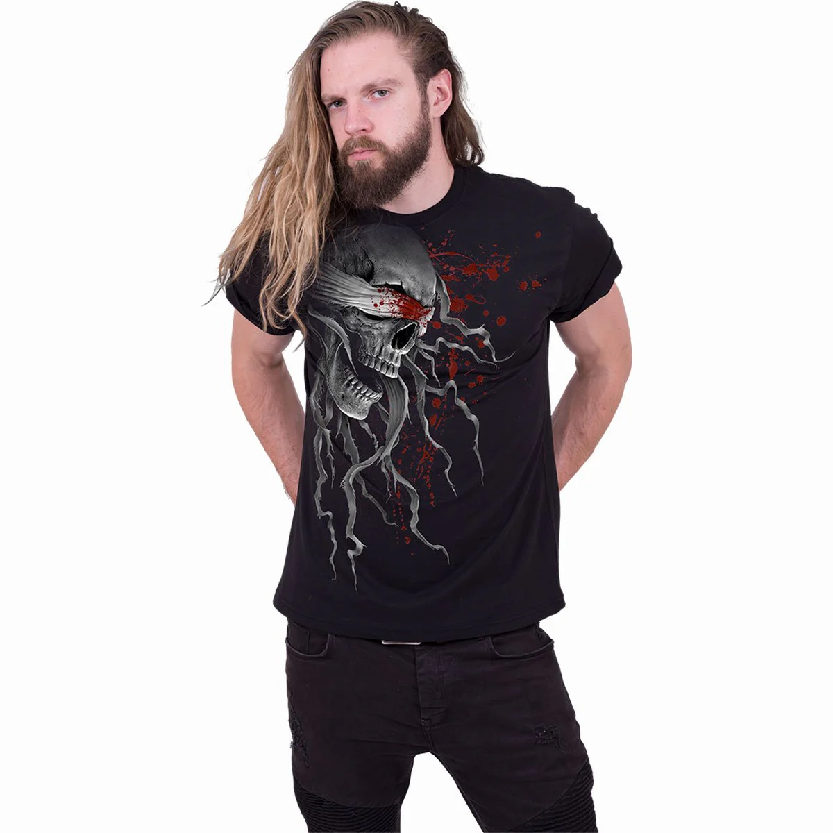 BLIND FAITH - Front Print T-Shirt Black - Image 2
