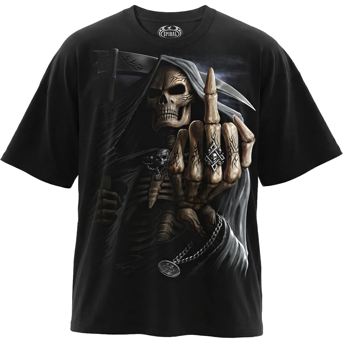 BONE FINGER - Oversized Box T-Shirt Black