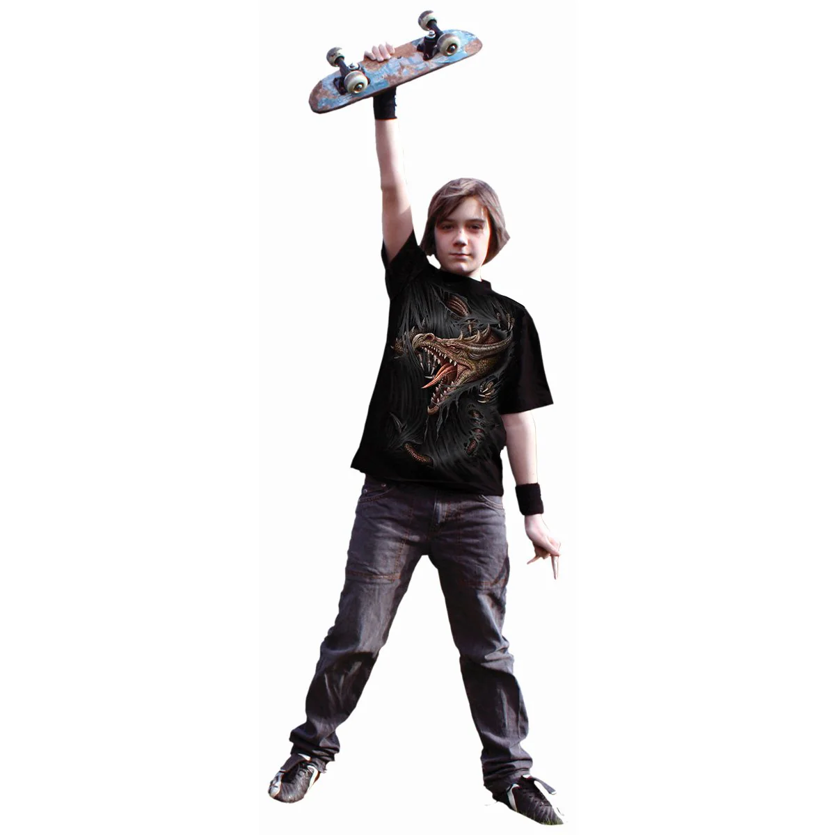 BREAKING OUT - Kids T-Shirt Black - Image 3