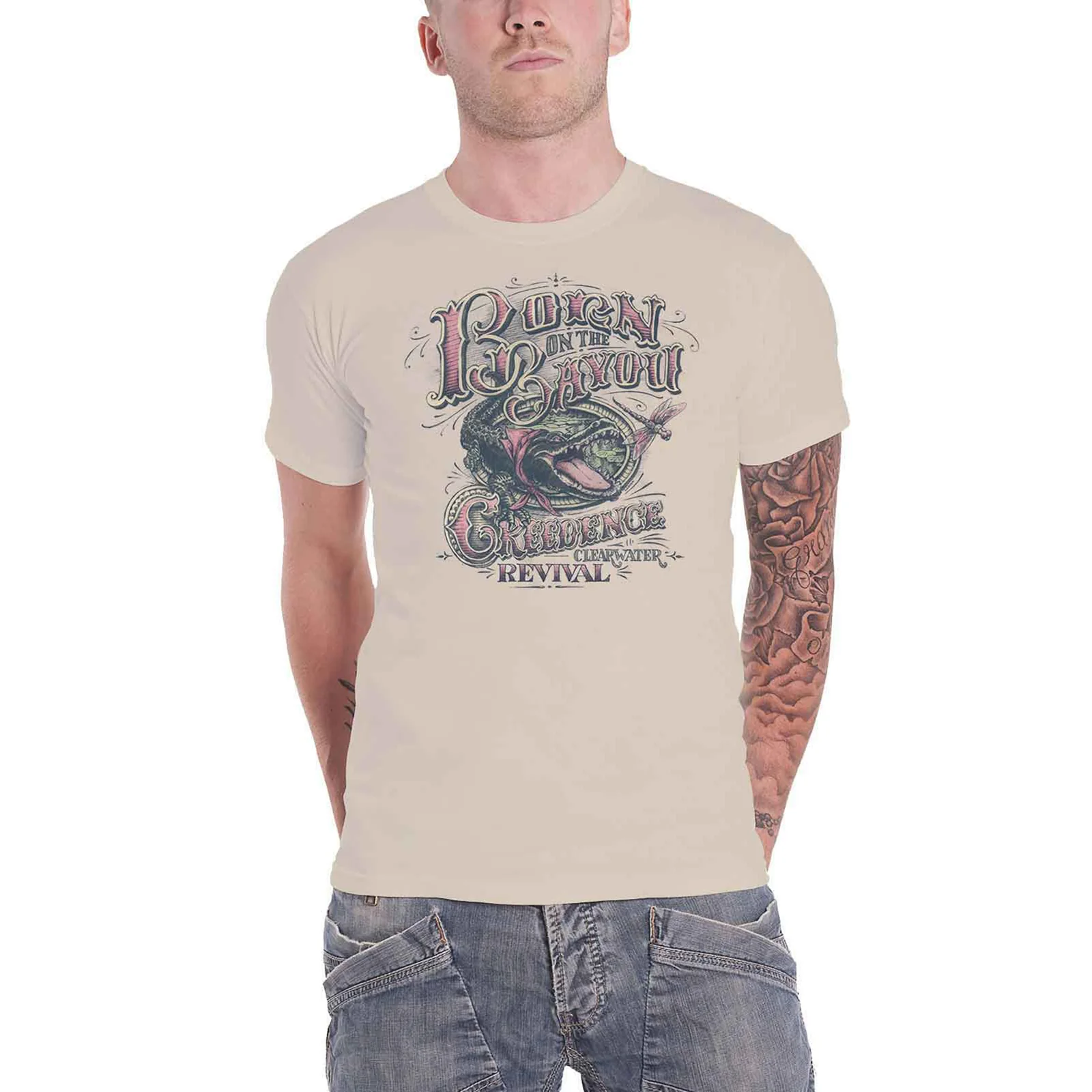CREEDENCE CLEARWATER REVIVAL - BORN ON THE BAYOU - T-Shirt Neutral - Image 2