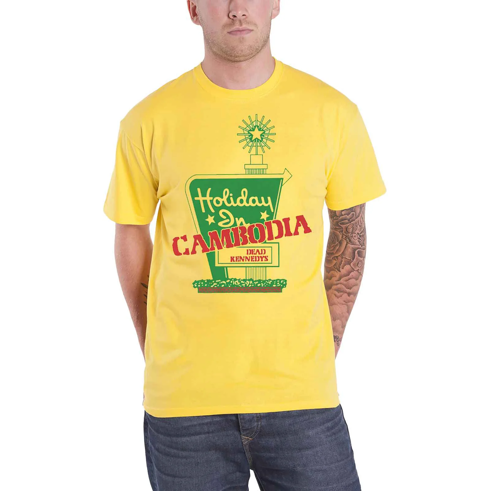 DEAD KENNEDYS - HOLIDAY IN CAMBODIA - T-Shirt Yellow - Image 2