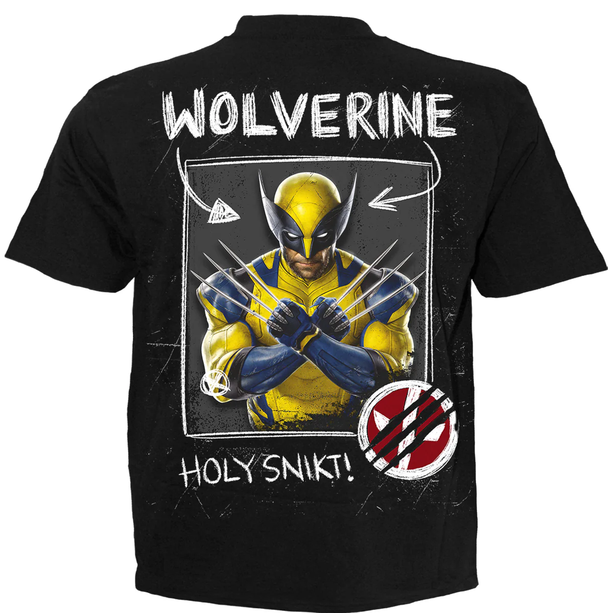 DEADPOOL - WOLVERINE SKETCHES - T-Shirt Black - Image 2