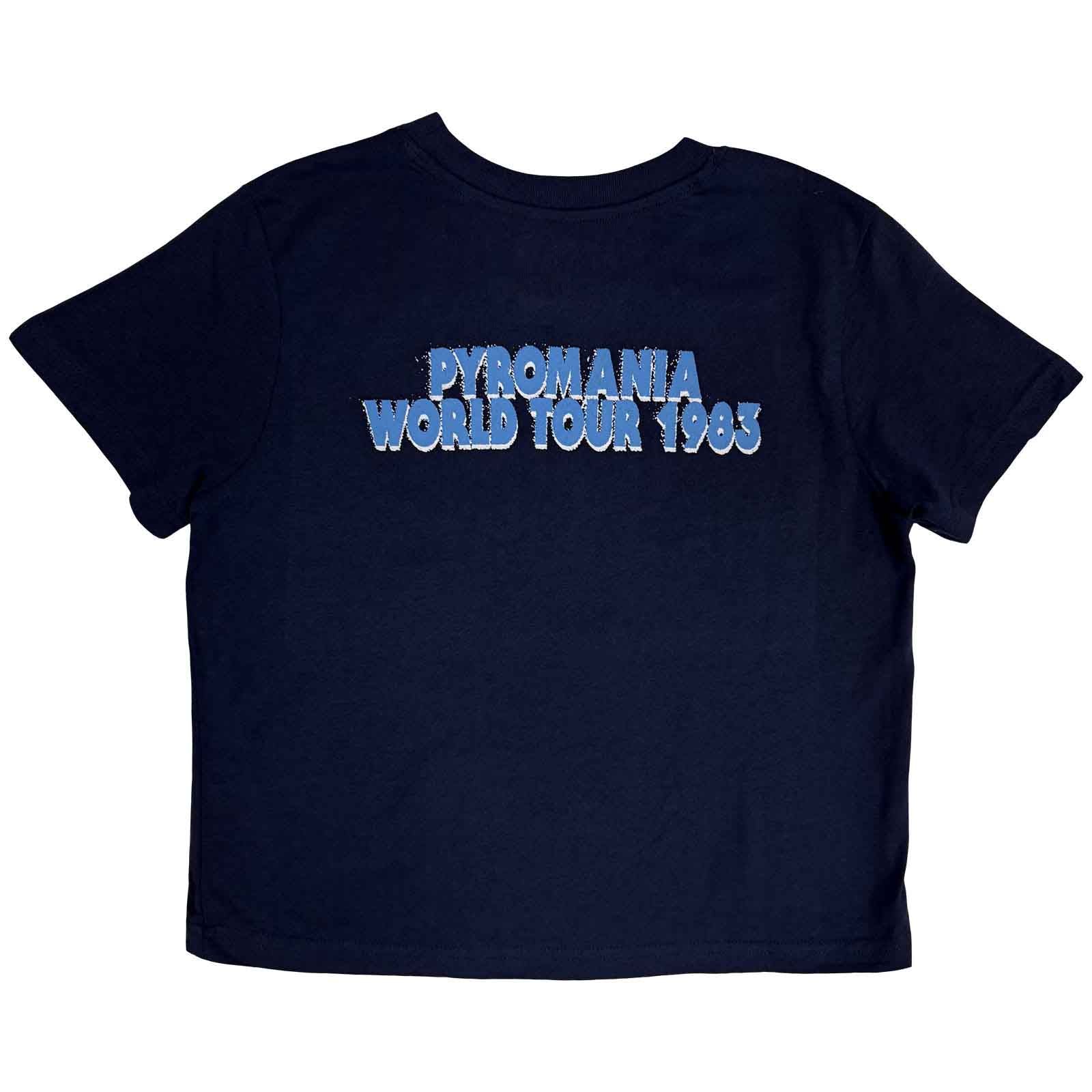DEF LEPPARD - PYRO TOUR - Crop Top Blue (Back Print) - Image 2