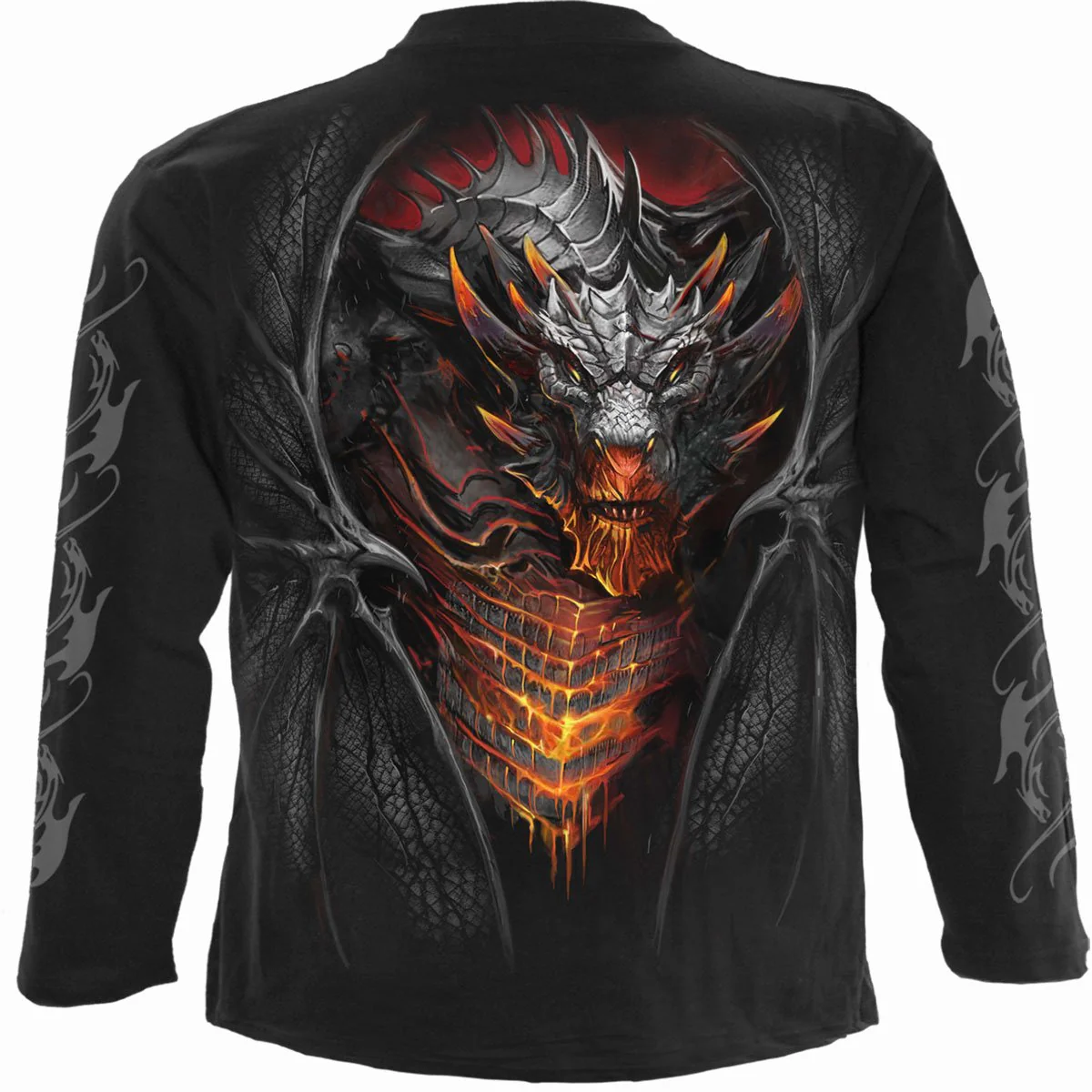 DRACONIS - Longsleeve T-Shirt Black - Image 2