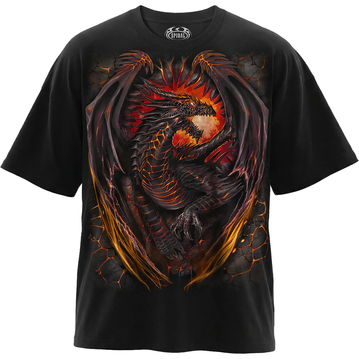 DRAGON FURNACE - Oversized Box T-Shirt Black