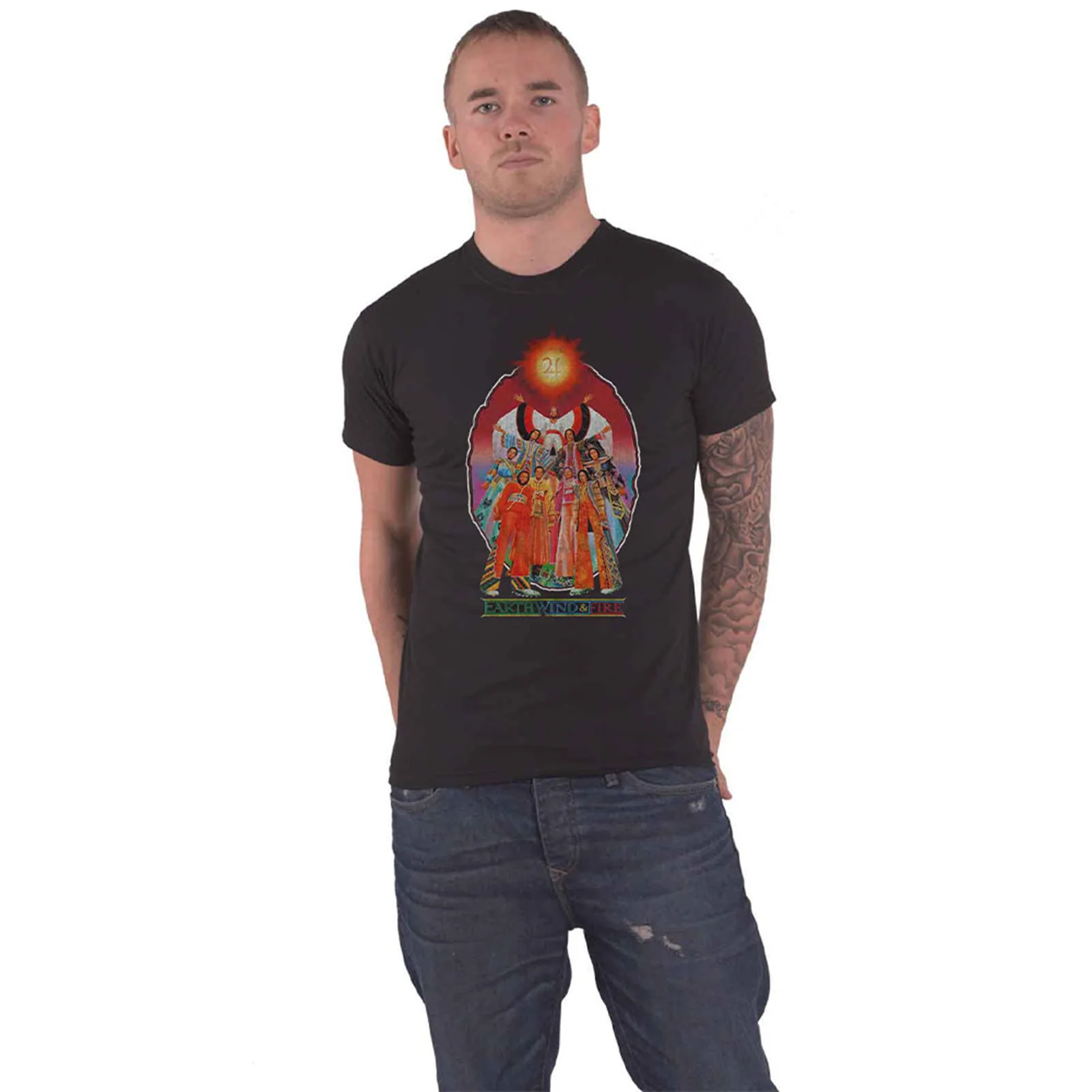 EARTH WIND & FIRE - LET'S GROOVE - T-Shirt Black (Back Print) - Image 3