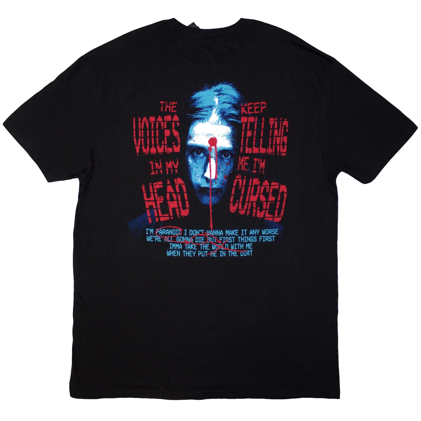FALLING IN REVERSE - VOICE COLLAGE - T-Shirt Black (Back Print) - Image 2