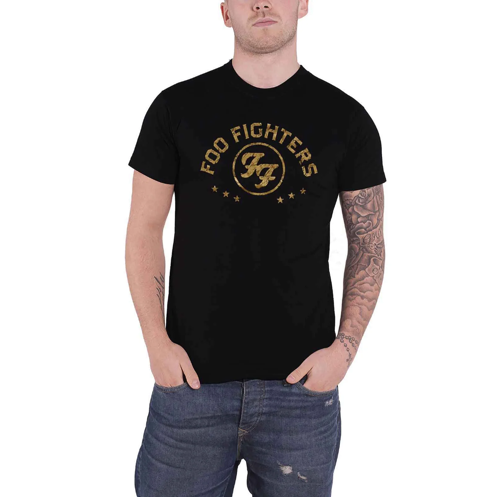 FOO FIGHTERS - ARCHED STARS - T-Shirt Black - Image 2