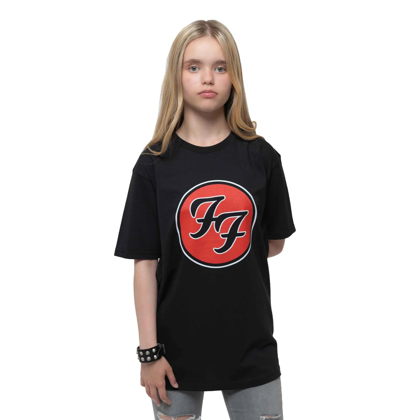 FOO FIGHTERS - FF LOGO - Kids T-Shirt Black - Image 2