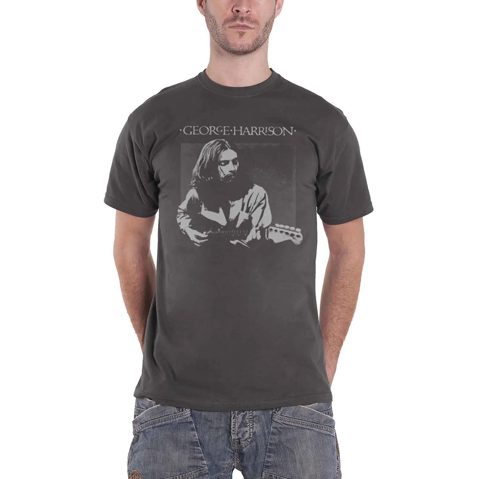 GEORGE HARRISON - LIVE PORTRAIT - T-Shirt Grey - Image 2
