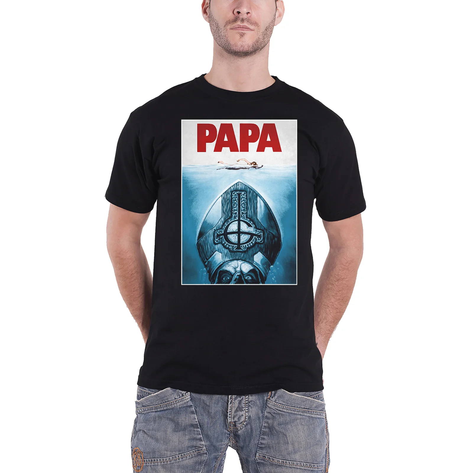 GHOST - PAPA JAWS - T-Shirt Black - Image 2