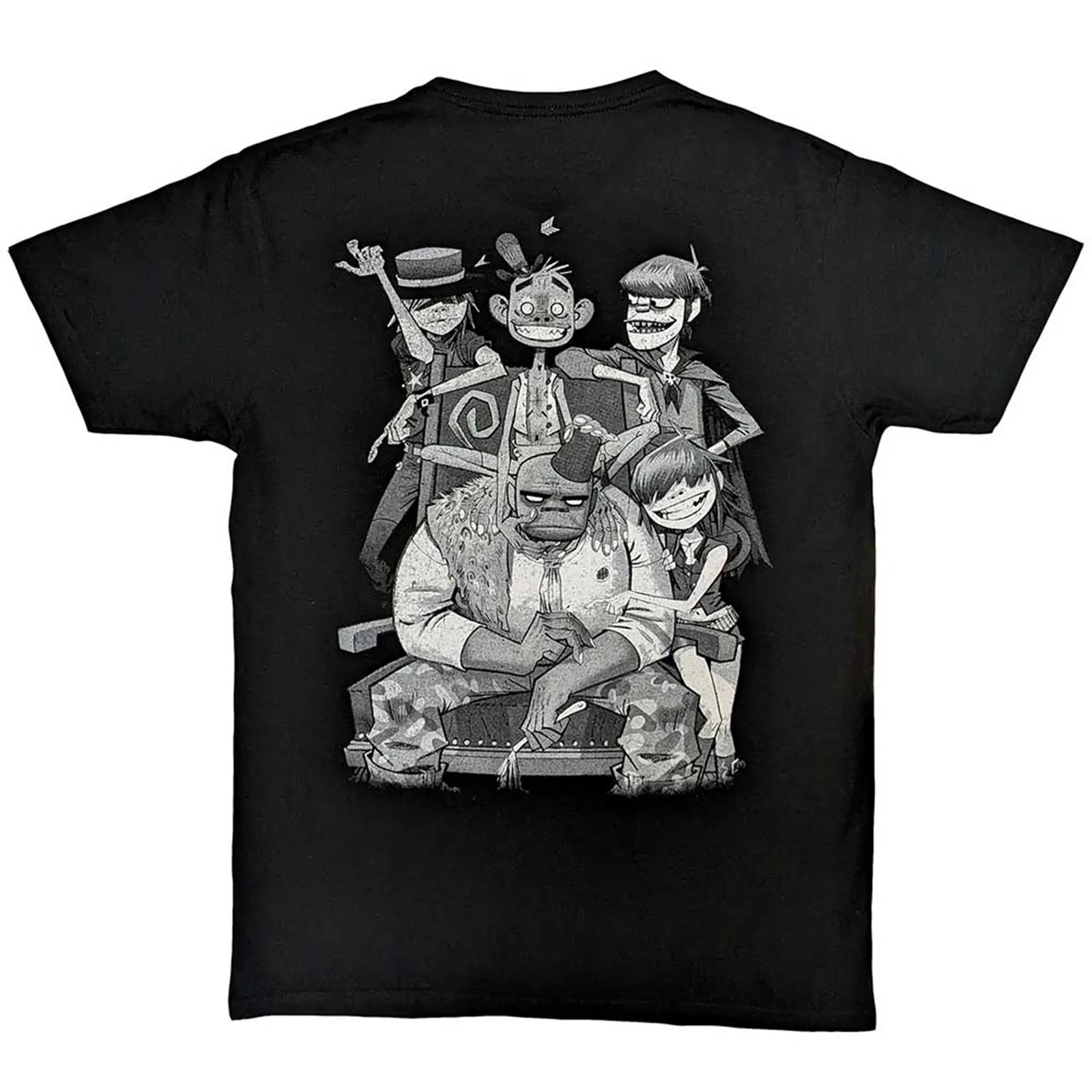 GORILLAZ - POCKET SPRAY - GEORGE GROUP - T-Shirt Black (Back Print) - Image 2