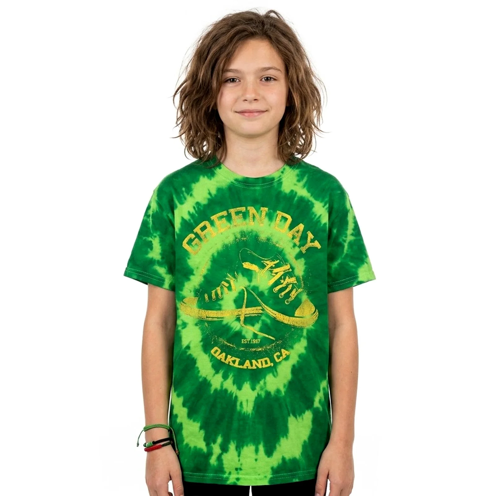 GREEN DAY - ALL STARS - Kids T-Shirt Green (Wash Collection) - Image 2
