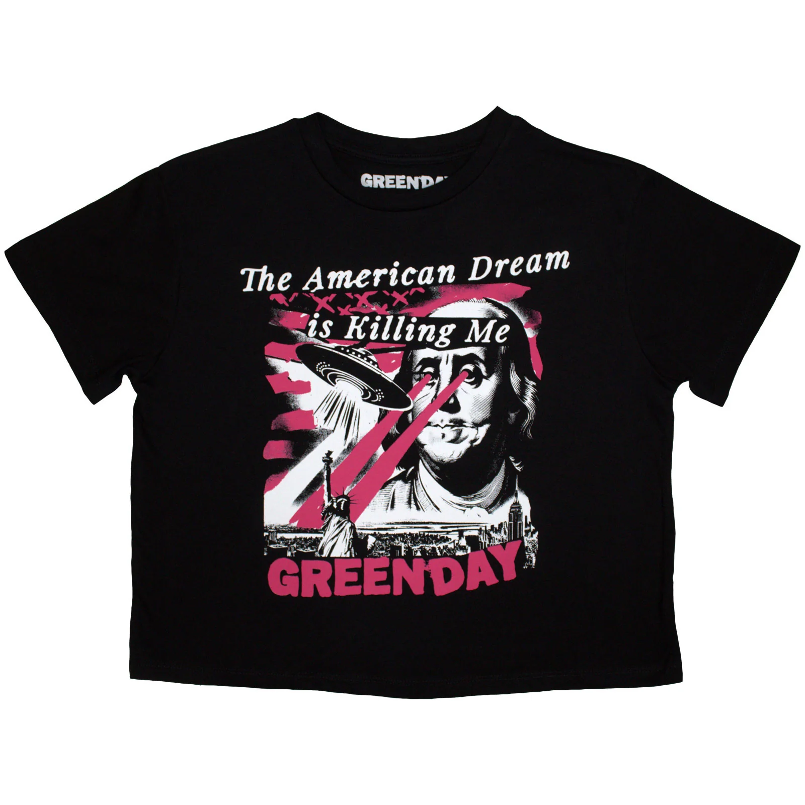 GREEN DAY - AMERICAN DREAM - Crop Top Black