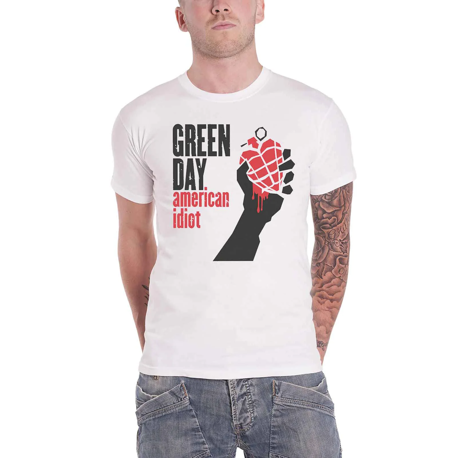 GREEN DAY - AMERICAN IDIOT - T-Shirt White - Image 2
