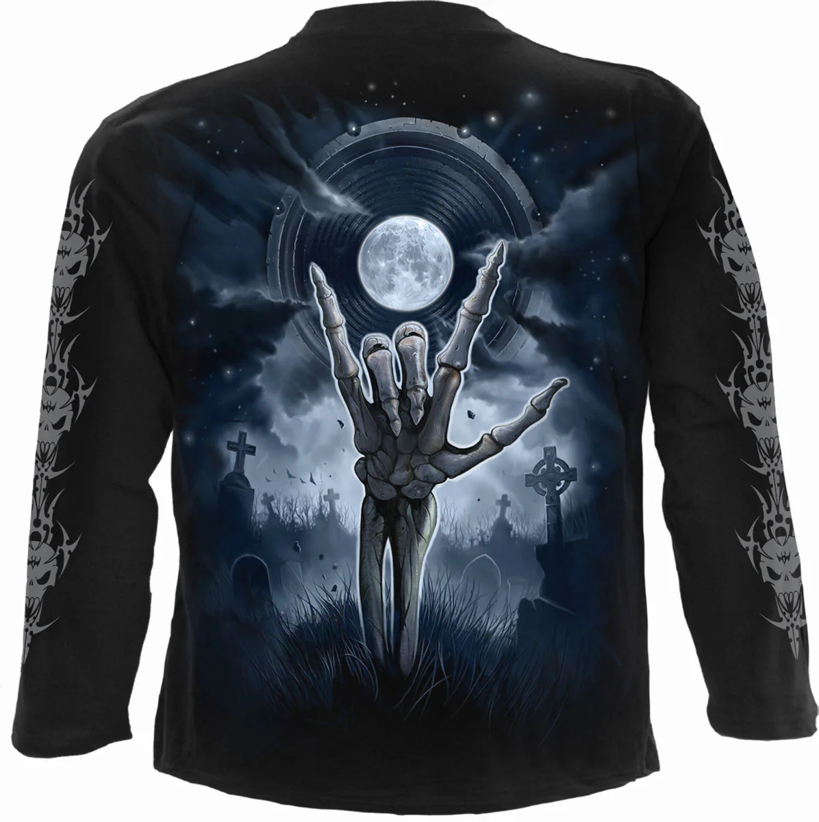 GRIM ROCKER - Longsleeve T-Shirt Black - Image 2