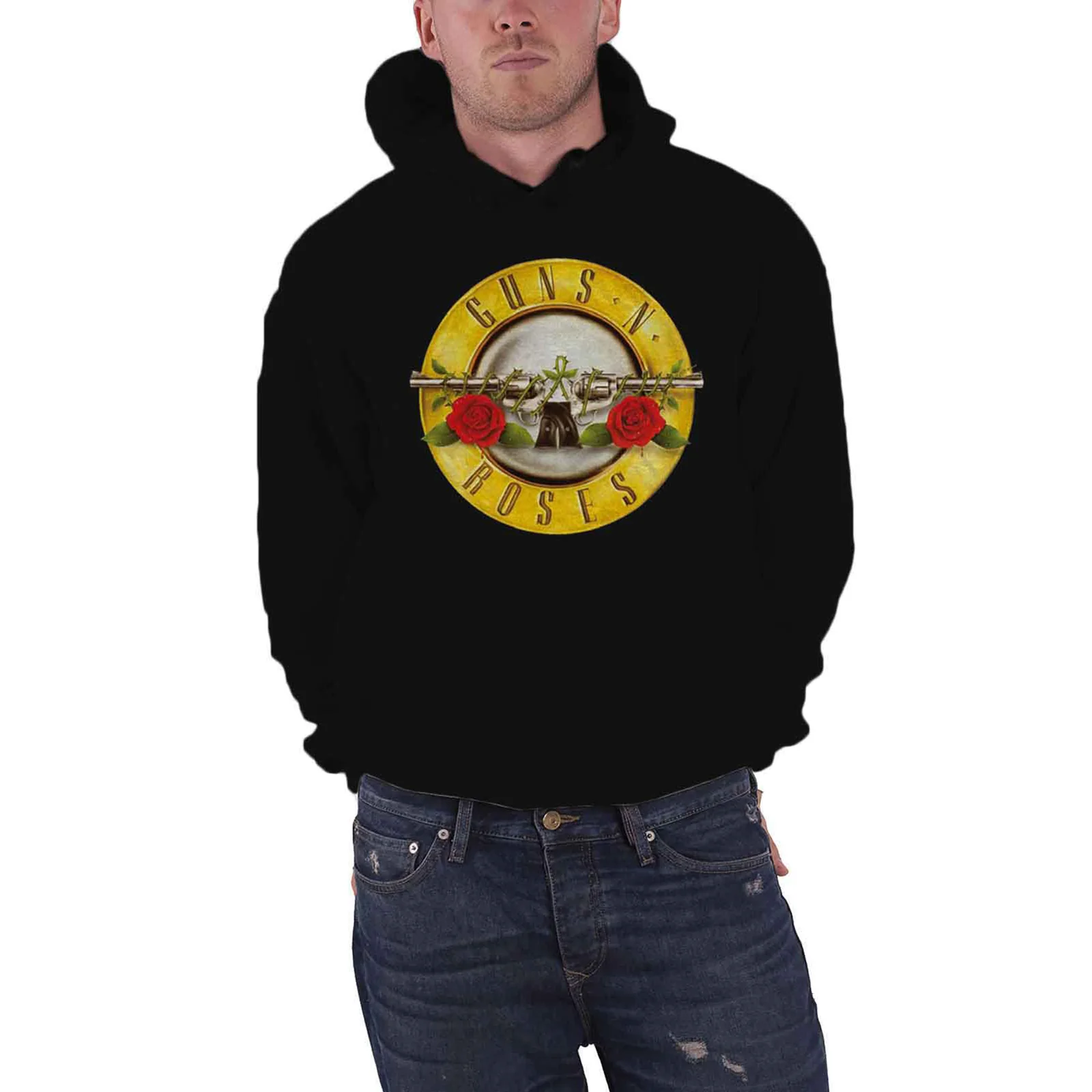 GUNS N ROSES - CLASSIC LOGO - Pullover Hoodie Black - Image 2
