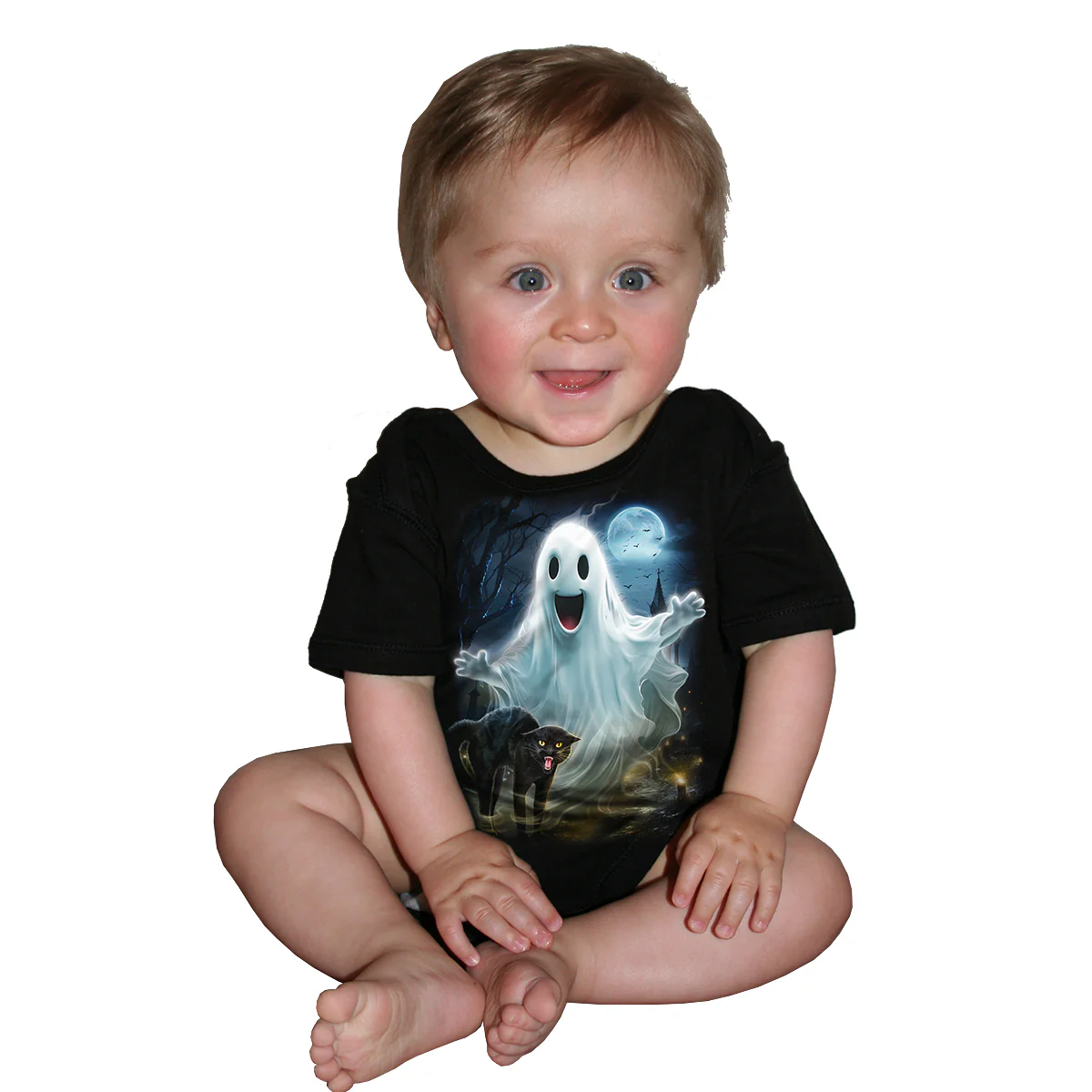 HIGH SPIRITS - Baby Sleepsuit Black - Image 2