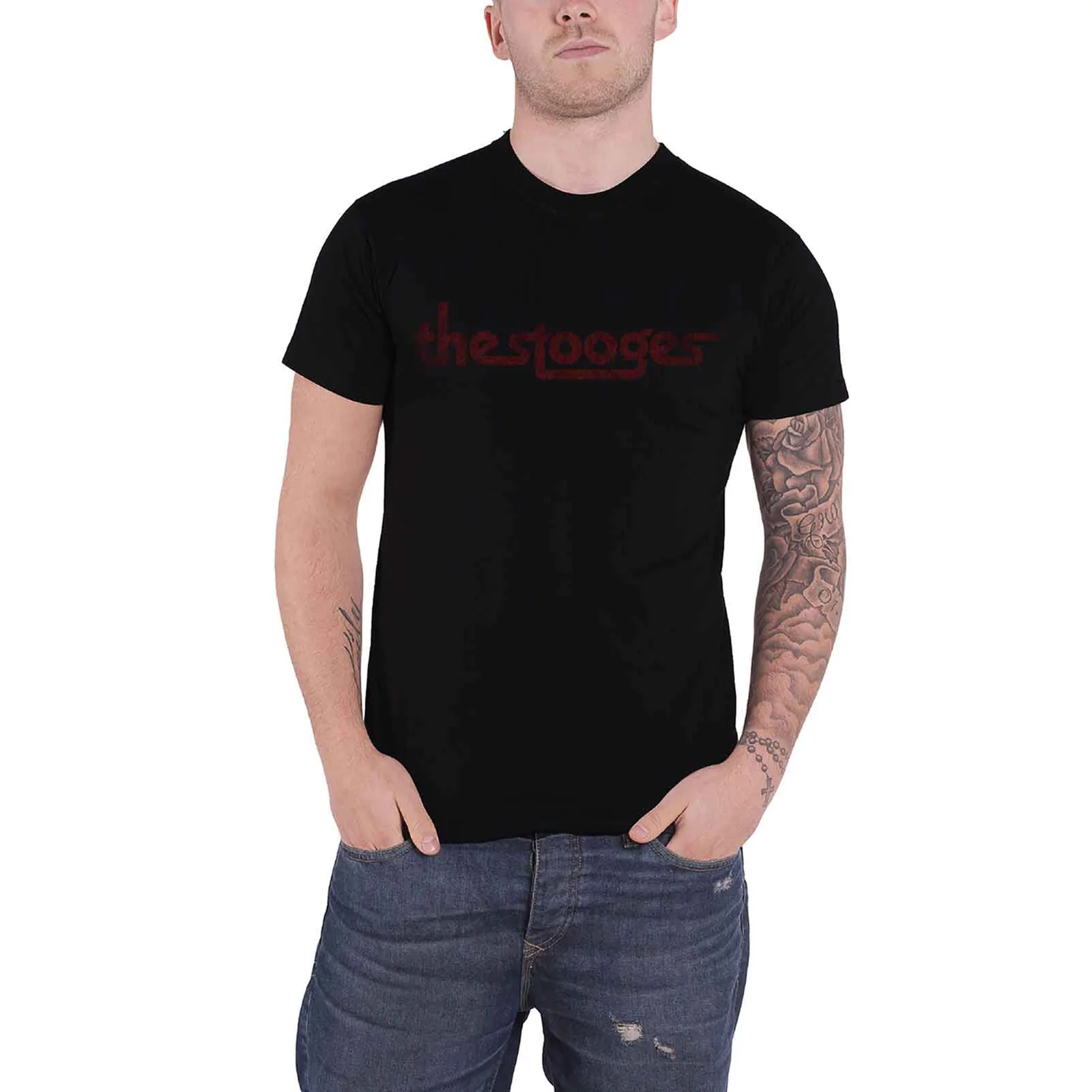 IGGY & THE STOOGES - VINTAGE LOGO - T-Shirt Black - Image 2