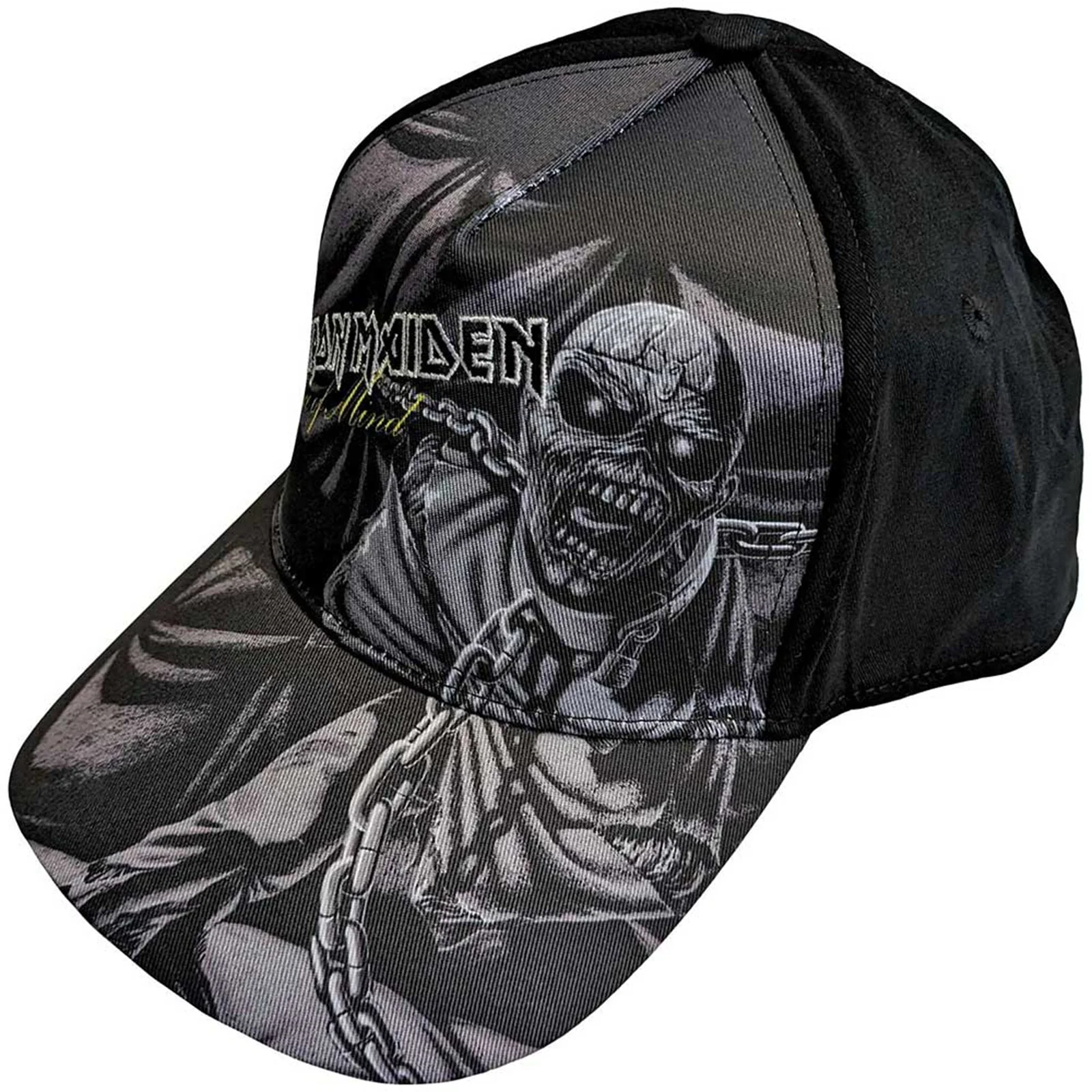 IRON MAIDEN - PIECE OF MIND GREYSCALE - Baseball Cap Black