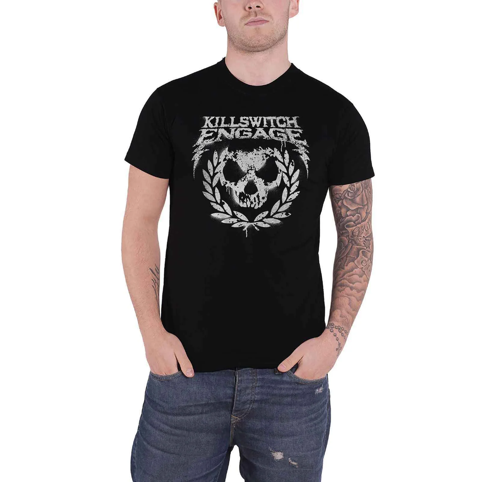KILLSWITCH ENGAGE - SKULL SPRAYPAINT - T-Shirt Black - Image 2