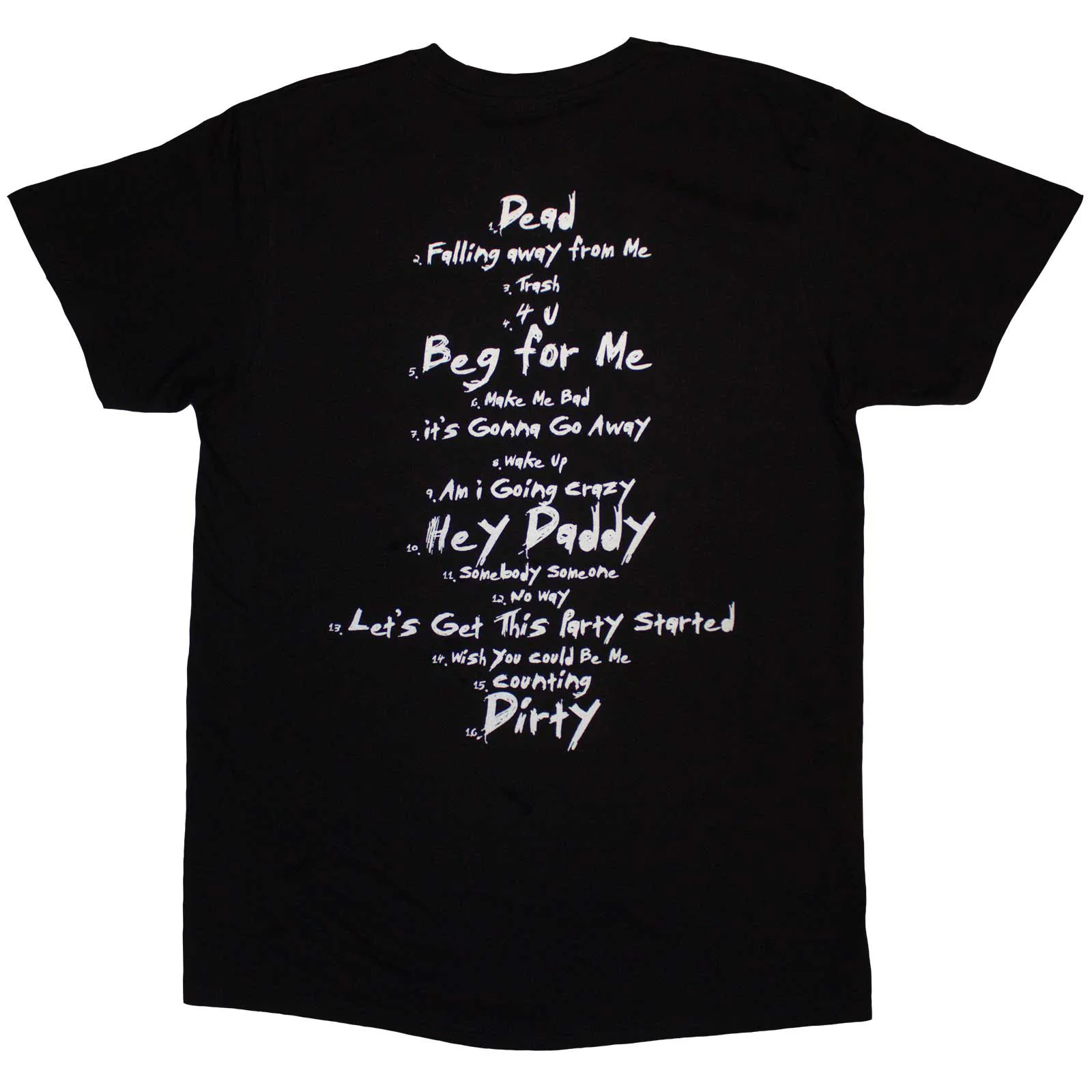 KORN - ISSUES TRACKLIST - T-Shirt Black (Back Print) - Image 2
