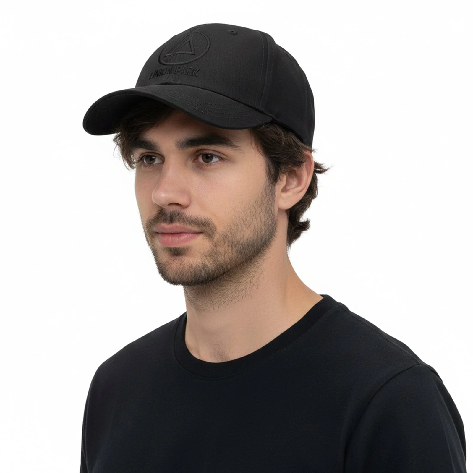 LINKIN PARK - CONCENTRIC TEXT LOGO - Baseball Cap Black - Image 2