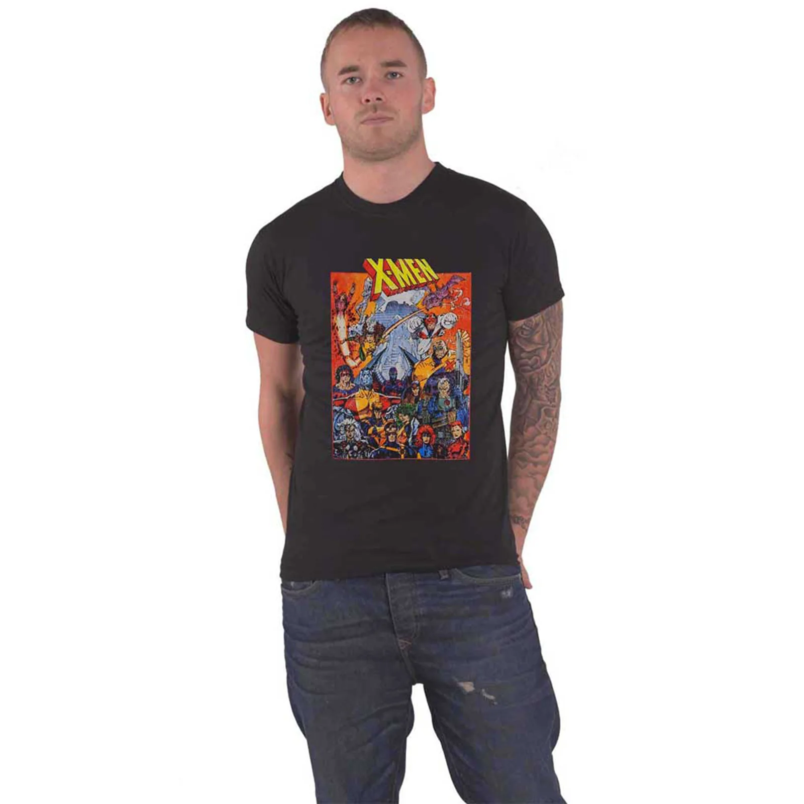 MARVEL COMICS - X-MEN FULL CHARACTERS VINTAGE - T-Shirt Grey - Image 2