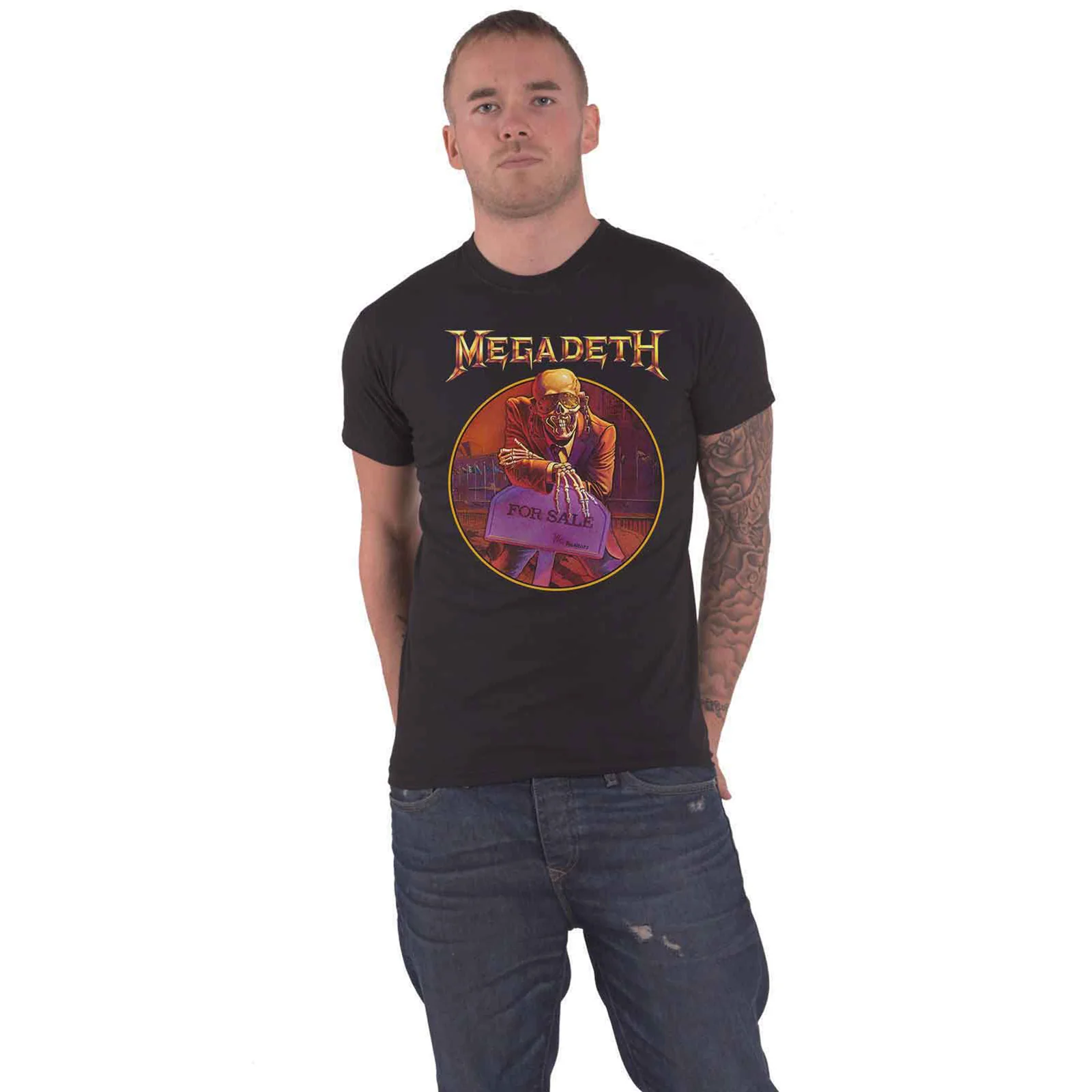 MEGADETH - PEACE SELLS TRACK LIST - T-Shirt Black (Back Print) - Image 3